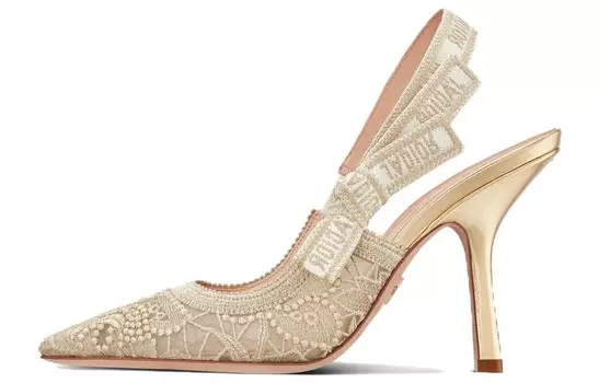 J"AВысокие каблуки женские золотые Dior