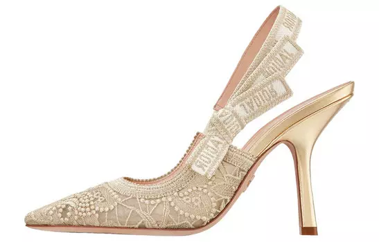 J"AВысокие каблуки женские золотые Dior