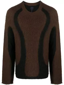 J.LAL двухцветный джемпер, коричневый