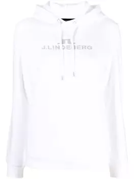 J.Lindeberg худи Alpha с тисненым логотипом, белый