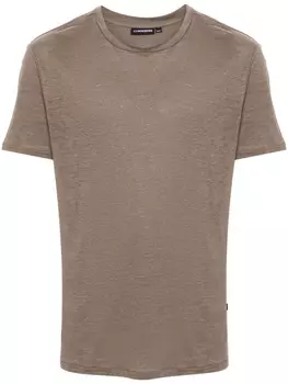 J.Lindeberg льняная футболка Coma, коричневый