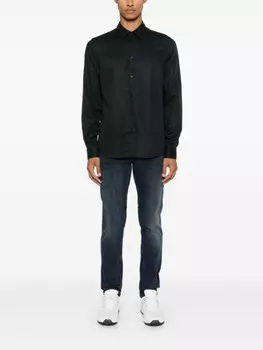 J.Lindeberg рубашка узкого кроя, черный