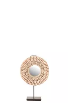 J-Line - Зеркало на подставке Mona Shell (розовое, размер S), розовый