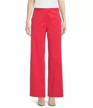 J.McLaughlin Broderick Льняные широкие брюки с боковыми карманами и плоской передней частью, розовый