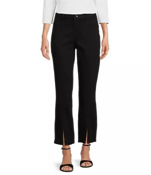 J.McLaughlin Rainey Тканые джинсы прямого кроя с разрезом спереди до щиколотки, черный