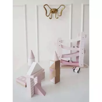 JaBaDaBaDo, горка для машинки, пастельно-розовый