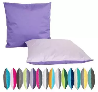 JACK 2-цветная двусторонняя подушка для отдыха на открытом воздухе 45x45 см, декоративная подушка с наполнителем, водонепроницаемая подушка для сиденья, садовый стул, эффект лотоса, цвет: сиренево-фиолетовый