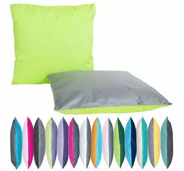 JACK 2-цветная двусторонняя подушка для отдыха на открытом воздухе 45x45 см, декоративная подушка с наполнителем, водонепроницаемая подушка для сиденья, садовый стул, эффект лотоса, цвет: серо-зеленый