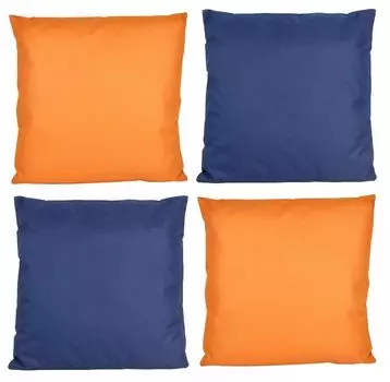 JACK 4 подушки для отдыха на открытом воздухе 45x45 см, декоративные подушки разных цветов, включая наполнитель, водонепроницаемая подушка для сиденья, садовый стул, цвет: 2 серых - 2 зеленого цвета Coen Bakker, коричневый