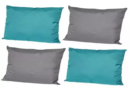 JACK 4 подушки для отдыха на открытом воздухе 30x50 см, декоративные подушки разных цветов, включая наполнитель, водонепроницаемая подушка для сиденья, садовый стул, цвет: 2x бензин - 2x антрацит, зеленый