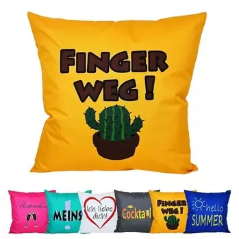 JACK 50x50 см Мотив Подушка для отдыха на открытом воздухе Декоративная подушка, включая водоотталкивающую подушку для сиденья размера XXL Садовый стул Эффект лотоса Забавный цвет: палец отключен