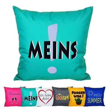 JACK 50x50 см Мотив Подушка для отдыха на открытом воздухе Декоративная подушка, включая водоотталкивающую подушку для сиденья размера XXL Садовый стул Эффект лотоса Забавный цвет: Мой