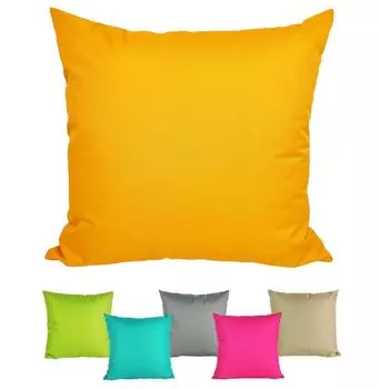 JACK 50x50см подушка для отдыха на открытом воздухе, декоративная подушка с наполнителем размера XXL, водоотталкивающая подушка сиденья, садовый стул, эффект лотоса, цвет: желтый