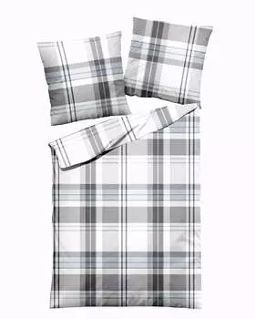 JACK by Dormisette Elegant Beaver Cuddly Постельное белье из 2 предметов 135 x 200 см В полоску Off Белый Серый Голубой