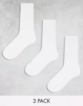 Jack & Jones - 3 пары теннисных носков белого цвета