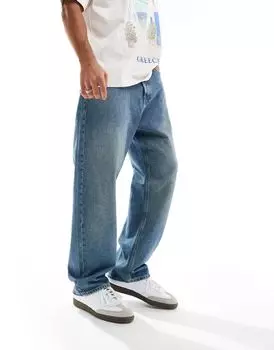 Jack & Jones – Alex – Синие мешковатые джинсы