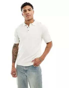 Jack & Jones – белая трикотажная рубашка-поло