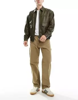Jack & Jones – бежевые свободные брюки плотника