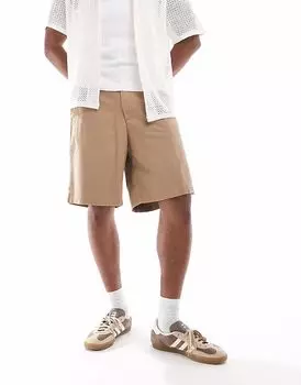 Jack & Jones bill мешковатые шорты чинос в коричневом цвете