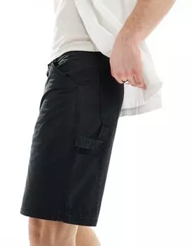 Jack & Jones – черные мешковатые шорты в плотницком стиле