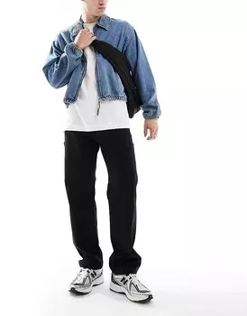 Jack & Jones – черные свободные брюки плотника