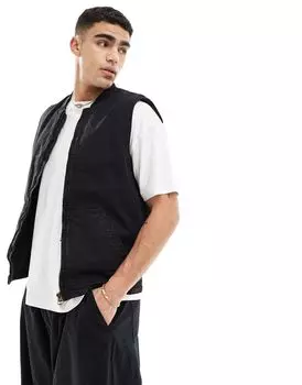 Jack & Jones – черный джинсовый жилет без рукавов в рабочем стиле