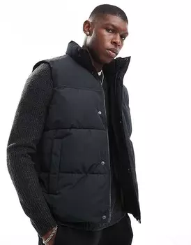 Jack & Jones – Черный утепленный жилет