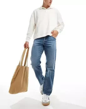 Jack & Jones – Chris – синие жесткие джинсы прямого кроя