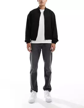 Jack & Jones – Chris – жесткие джинсы прямого кроя выстиранного черного цвета