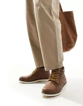 Jack & Jones – Denver Combo – Ботинки светло-коричневого цвета