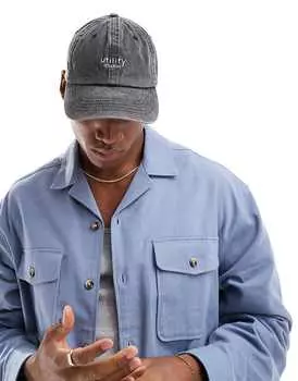 Jack & Jones – джинсовая бейсболка вытертого черного цвета