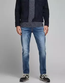 Jack & Jones – джинсы прямого кроя Mike из денима с эффектом потертости