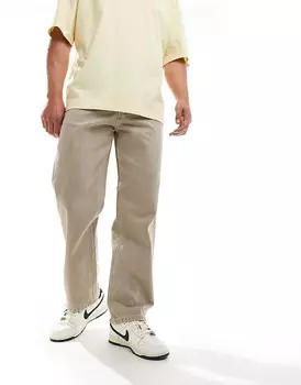 Jack & Jones – Eddie – коричневые потертые мешковатые джинсы в рабочем стиле