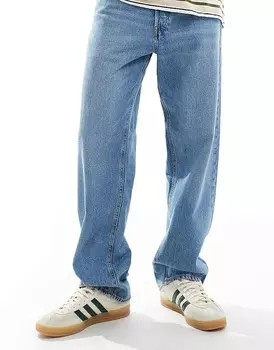 Jack & Jones – Eddie – синие жесткие джинсы свободного кроя