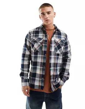 Jack & Jones – фланелевая рубашка темно-синего цвета в клетку