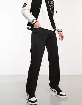 Jack & Jones Intelligence – Eddie – Черные мешковатые джинсы