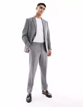 Jack & Jones классические брюки из шерстяной смеси серого цвета