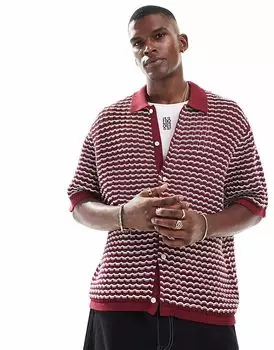 Jack & Jones крючком пуговицы через поло красного цвета