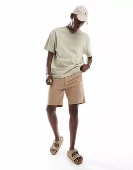 Jack & Jones - Льняные шорты светло-коричневого цвета