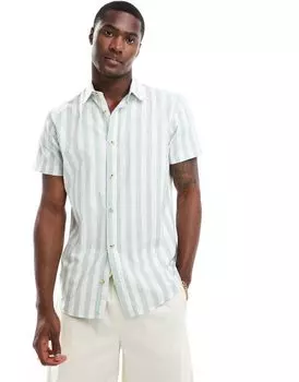 Jack & Jones – Мятная оксфордская рубашка в полоску