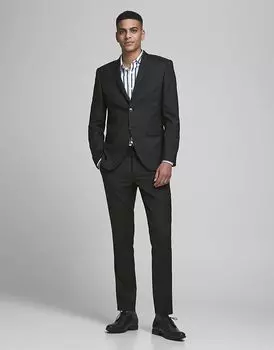 Jack & Jones – Однобортный пиджак и брюки черного цвета