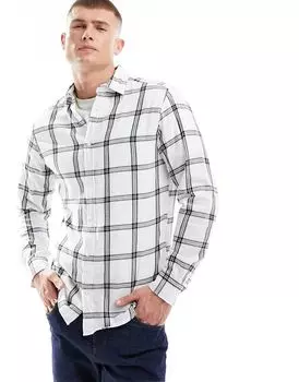 Jack & Jones – Originals – рубашка в клетку цвета экрю