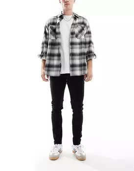 Jack & Jones – Pete – черные джинсы узкого кроя с зауженными штанинами