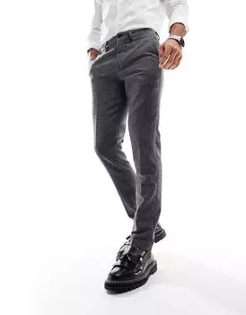 Jack & Jones Premium – серые костюмные брюки облегающего кроя в крапинку