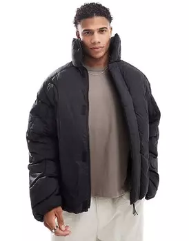 Jack & Jones Premium – утепленная куртка черного цвета с вертикальными вставками