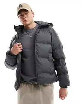Jack & Jones – Пуховик темно-серого цвета с проклеенными швами