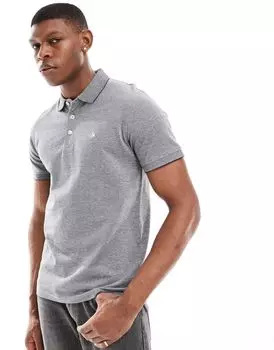 Jack & Jones – серая рубашка-поло из пике