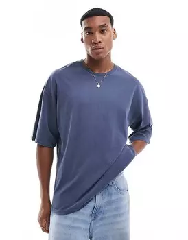 Jack & Jones – синяя футболка большого размера в стиле oversize
