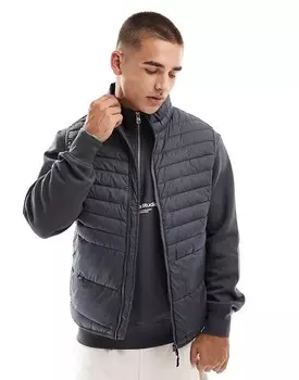 Jack & Jones – складной утепленный жилет темно-серого цвета