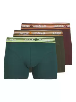 Jack & Jones Сундук "JACDARVIN SOLID TRUNKS 3 PACK SN" (упаковка, 3 шт.), цвет Kombu Green Pack:Deep Teal - Vineyard Wine